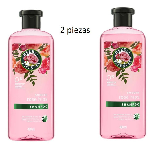 Shampoo Herbal,rosa Mosqueta Y Extractos De Jojoba,2 Piezas