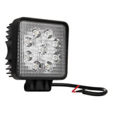 Foco De Luz De Trabajo Led Cuadrado De Aluminio 9-32v Para