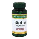 Suplemento En Cápsulas Blandas Nature's Bounty  Biotin Vitaminas En Pote 120 Un