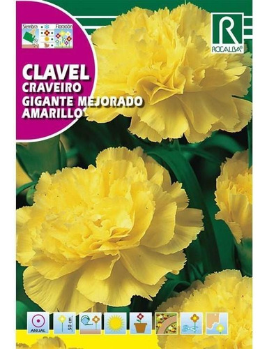 Semilla Clavel Gigante Amarillo 1 Grs