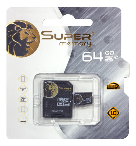 Tarjeta De Memoria Supermemory Micro Sd 64gb + Adaptador Sd 