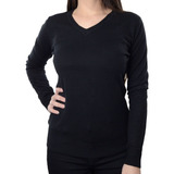 Blusa Feminina Facinelli By Mooncity Tricot Preta - 6507