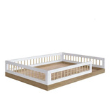 Cama De Casal Montessoriana 144 X 195 Cm Aveiro Oak Branco 