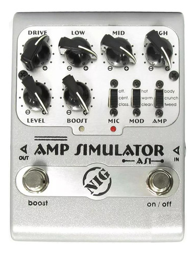 Pedal Nig As1 Amp Simulator E Booster - Simulador E Boost