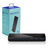 Hub 7 Portas Usb 3.0 Preto Com 1 Porta Carregadora Tp-link