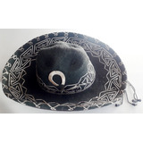 Antiguo Sombrero Mexicano Tela 40 X 38 Cm - 50 Cm Cabeza - D