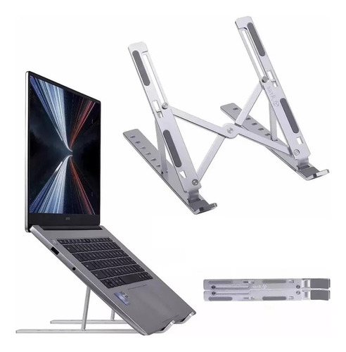 Base Para Notebook Laptop Macbook Soporte Aluminio Vertical 