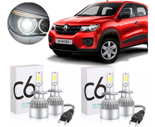 Lampada Automotiva Super Led H4 + H11 Baixo Alto Milha Kwid