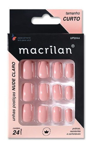 Unhas Postiças Nude Claro Up-204a - Macrilan