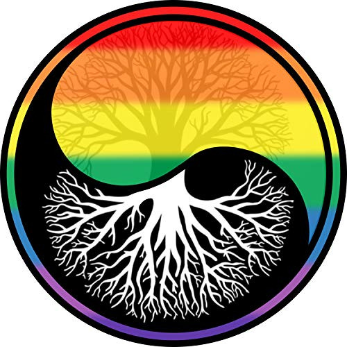 Pegatina Lgbt Del Árbol De Vida Yinyang, Pegatina De V...