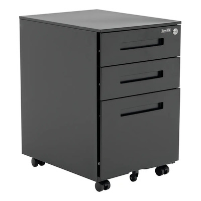 Archivero Metálico Guardex Negro 3 Cajones Con Ruedas Y Cerradura | Envío gratis