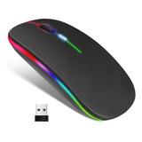 Mouse Recargable Inalámbrico Rgb Color 2.4g Mouse Silencioso