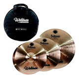 Kit De Pratos Bateria Waldman Sol-141620/b 14 +16 +20  + Bag