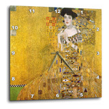 3drose Dpp__3 Klimts Retrato En Reloj De Pared Dorado, 15 Po