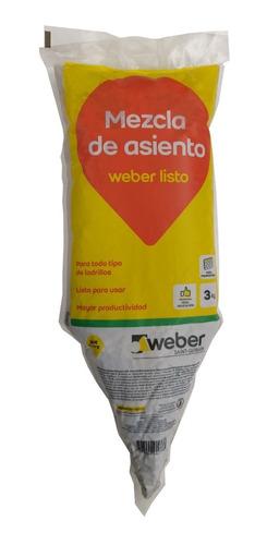 Mortero De Asiento Weber Listo X 3kg