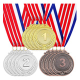12pzs Medallas Metal Deoro Plata Bronce Medallas Deportivas