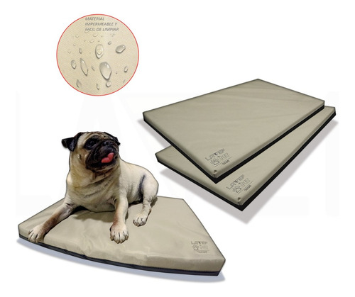 Cama Para Mascota 50x67 Colchoneta Impermeable X 2unidades