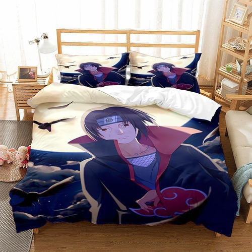 Funda De Edredón Uchiha Itachi Naruto Ropa De Cama, Doble