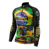 Camisetas Agro Uv50+ Brasil Unisex Tecido Premium