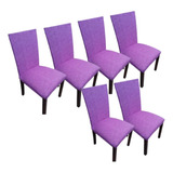 Pack 6 Fundas De Silla Con Diseño Spandex Para Comedor