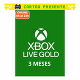 Gift Card Xbox Live Gold 3 Meses - Cartao Microsoft Brasil