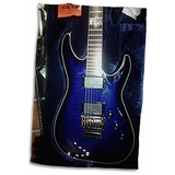 Impresión 3d De Rosa De Guitarra Eléctrica Azul Con Calavera