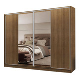 Guarda-roupa Casal Madesa Londres 4 Portas Correr 6 Gavetas Cor Rustic Xa16685z7-2e