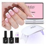 Jofay Fashion - Kit De Puntas De Unas De Gel Francesas, 240 