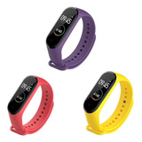 3x Pulseiras De Silicone Colorido Para Xiaomi Mi Band 3 4 