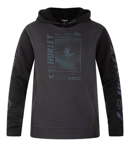 Poleron Palm Trip Pullover Smoke Grey Hurley