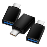 3 Piezas Adaptador Otg Usb Hembra A Tipo C Macho Convertidor