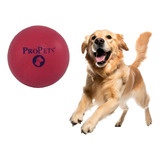 Juguete Para Perro Pelota Maciza De Hule Natural Pro Pets Color Rojo