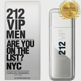 Perfume 212 Vip Men 200ml- Carolina Herrera 200ml - Masculino Original - Lacrado E Com Selo Adipec