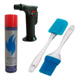 Set Brocha Y Mezquino + Soplete + Gas 300 Ml