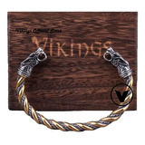 Pulsera De Lujo Hombre Dragón Vikingo Nórdico Dorado Vikings