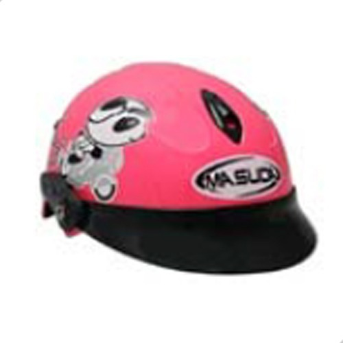 Casco Niño 1/2 Abs Msd-508 Motociclista Rosa