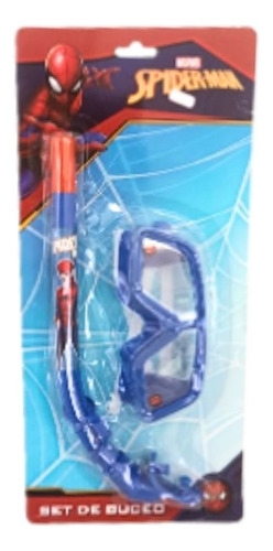 Set Buceo Snorkel Antiparra Mascara Spiderman - Hombre Araña