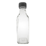 Mini Botella De Vidrio Cuadrada 50 Ml 1.5 Oz  (20 Pz) Envase
