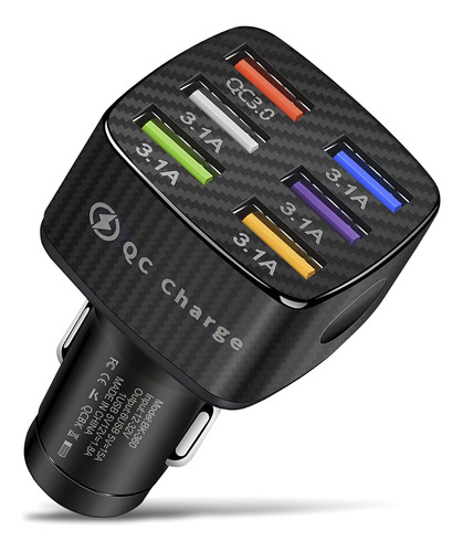 Amiss Cargador Adapter, 6 Usb Multi Port, Fast Charger, Incl