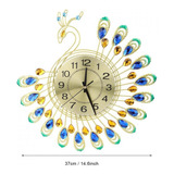 Reloj De Pared Moderno Con Forma De Pavo Real 3d, Diseño De