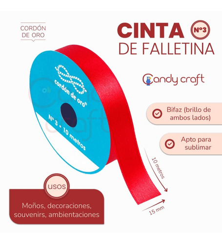 Cinta Falletina Nº3 - 15mm X 10 Metros