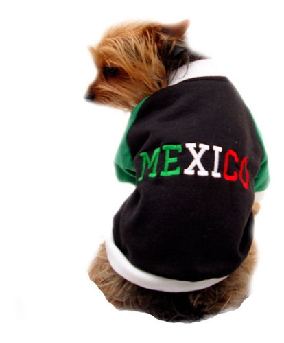 Chamarra Negra México Perro Talla 3 Mundial Futbol Pet Pals