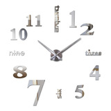 Reloj De Pared 3d Tamaño 100 X 100 Cm Grande 