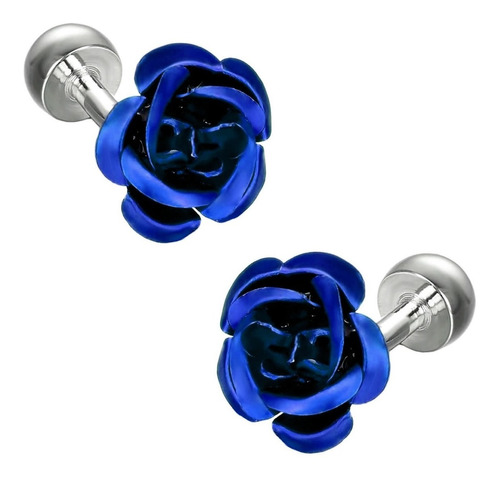 Mancuernillas Thot Ra Figura De Flor Azul C-866