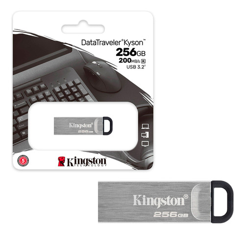 Pendrive Kingston Usb 3.2 256gb Datatraveler Kyson 200mb/s