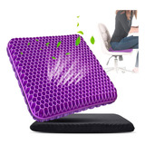 Cojin Gel Silicon Silla Ergonomico Casa Auto Oficina Panal Color Morado Diseño De La Tela Lisa