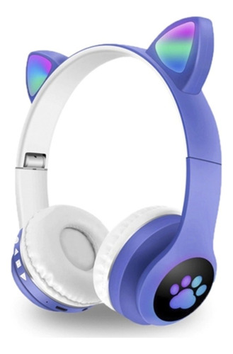  Auricular Bluetooth Inalambricos Orejas Gato Luz Led