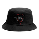 Gorro Bucket Hat Harry Styles Corazón Estampado