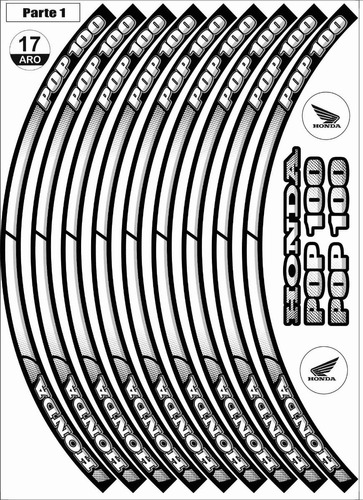 Adesivo Para Roda Honda Pop 100