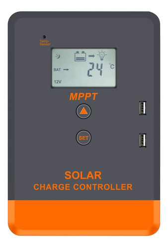 Carregador De Baterias Controlador Carga Solar 30a 12v 24v